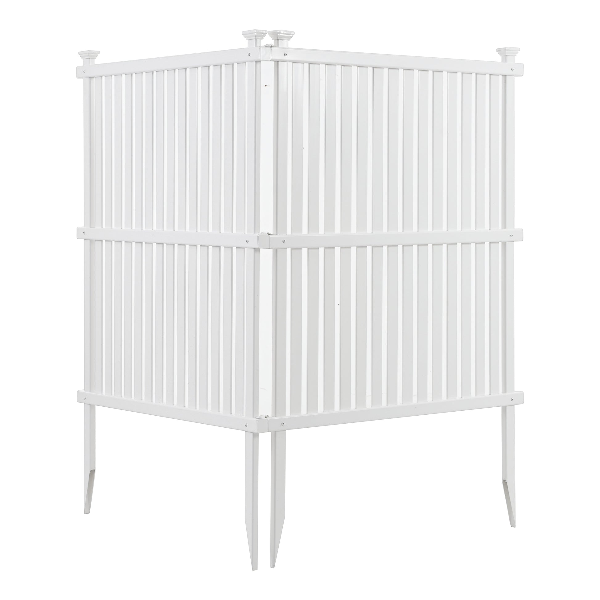 Privacy Screen Panels Kit Air Conditioner Trash Can Enclosure Vinyl white color - Korvel