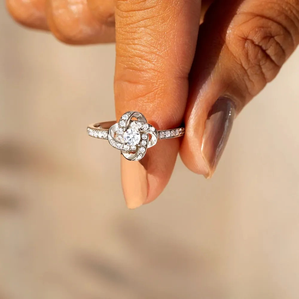 925 Sterling Silver Inlaid Zircon Ring - Korvel