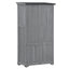 Wooden Garden Shed 3-tier Patio Storage Cabinet Outdoor Organizer Wooden Lockers with Fir Wood (Gray Wood Color -Shutter Design) - Korvel