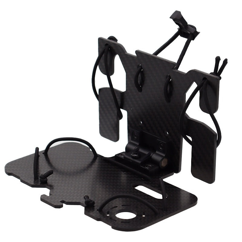 Tactical vest MOLLE system mounted carbon fiber tactical navigation board universal chest folding mobile phone carrier board - Korvel