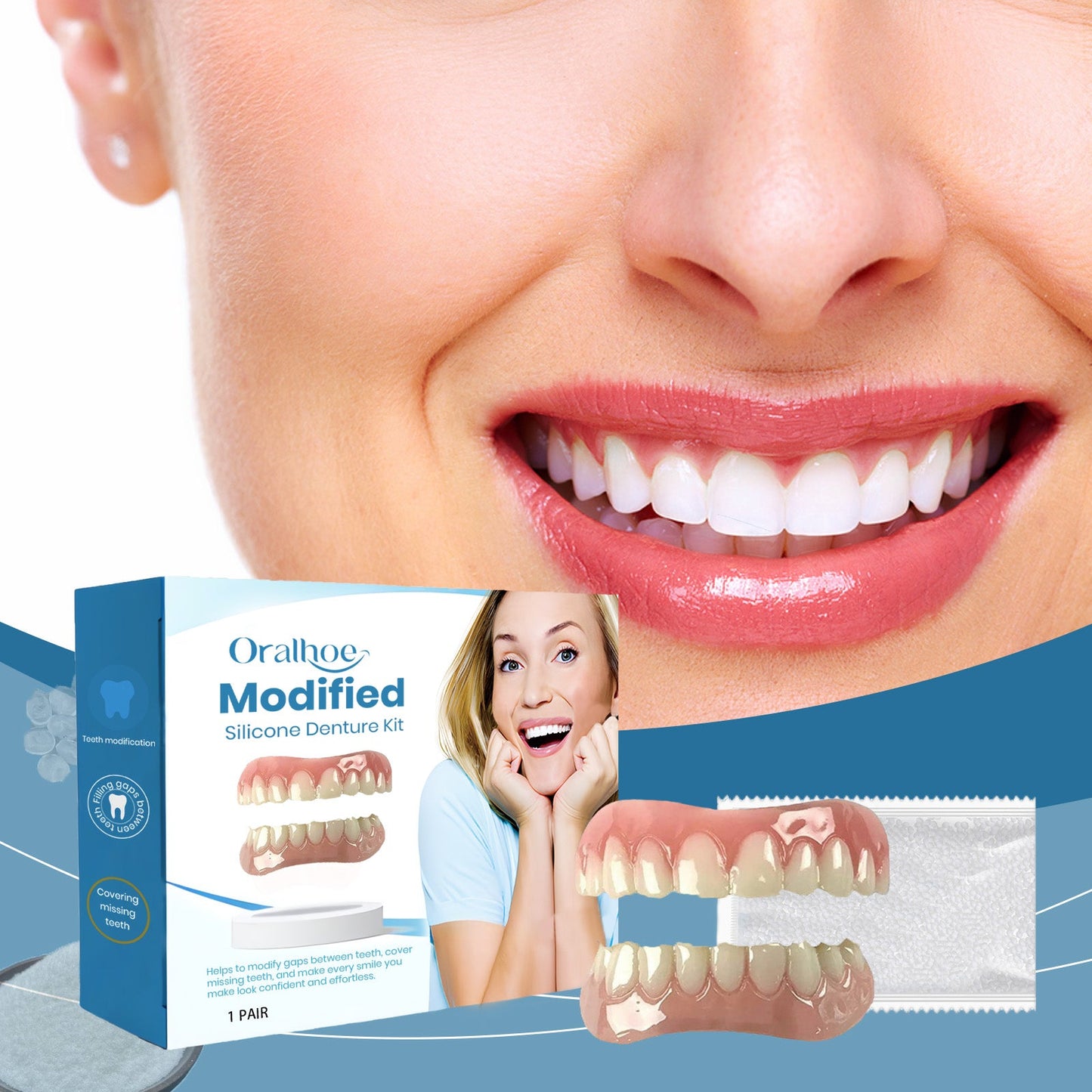 Modified Teeth Dentures American Dentures Modified Teeth Interdental Orthodontic Dentures - Korvel