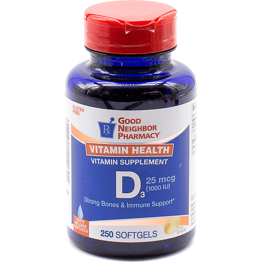 Good Neighbor Pharmacy Vitamin D 1000iu Softgel Capsules - 250 Count