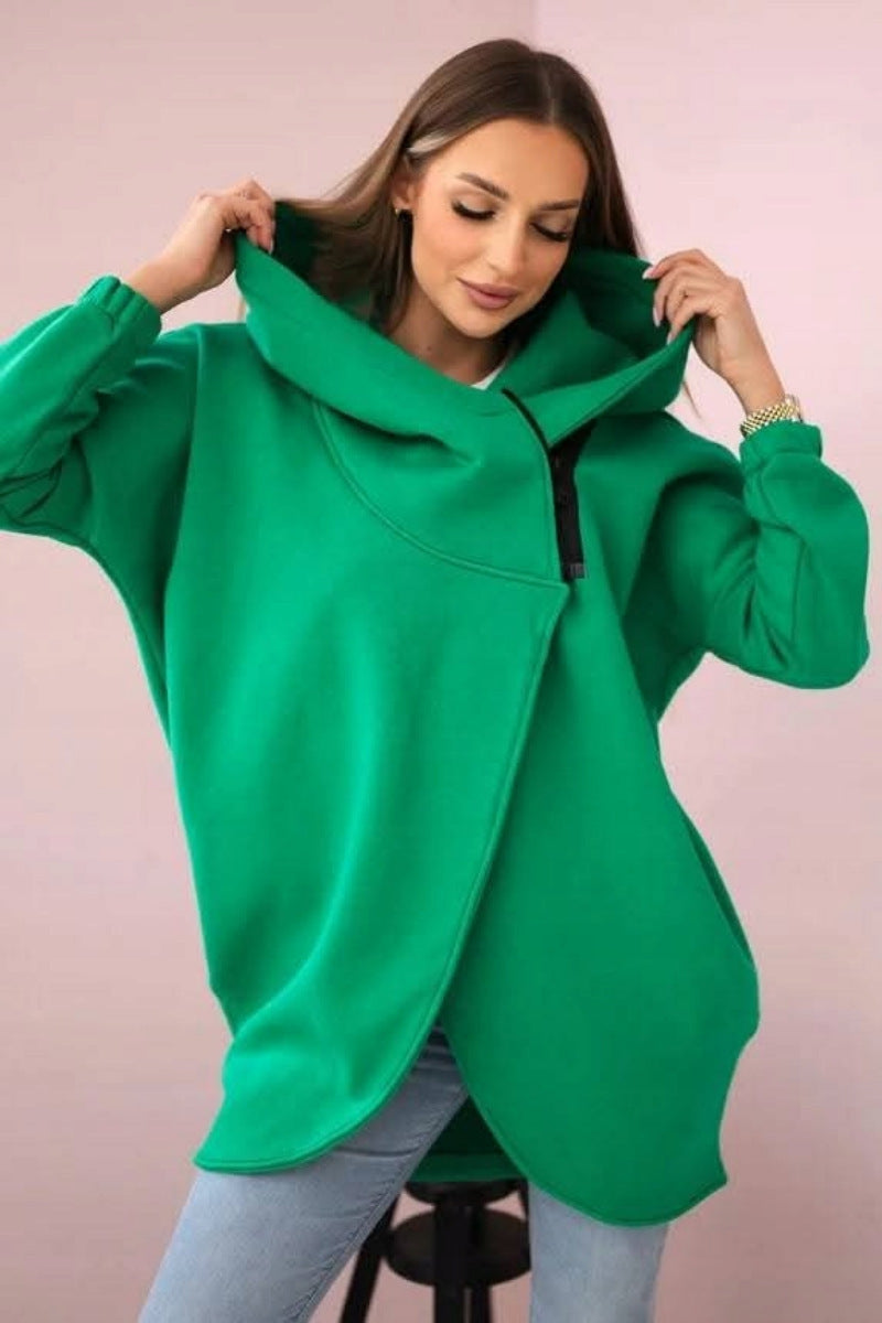 Women's Plus Size Solid Color Overcoat