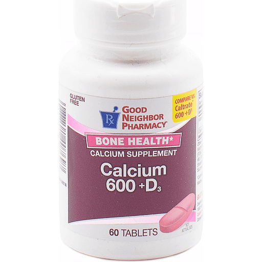 Calcium Plus + D3 600 Mg, 60 Comprimés