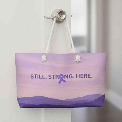 Fortaleza en la Quietud – Tote de Fin de Semana con Cinta Morada