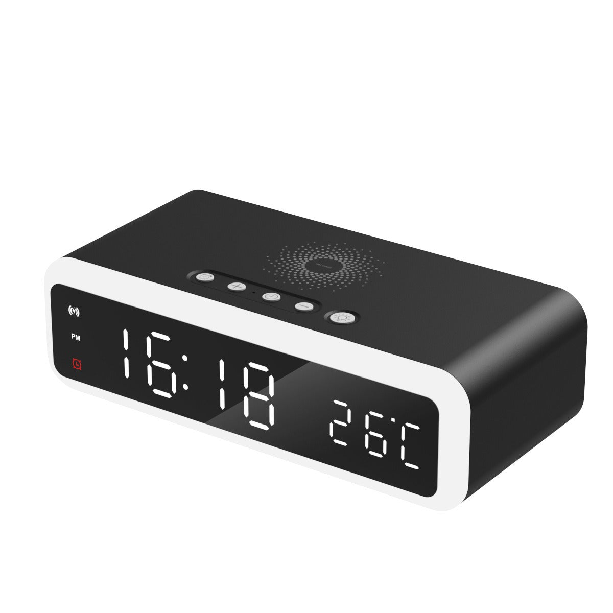 15W Wireless Charging Alarm Clock with Thermometer