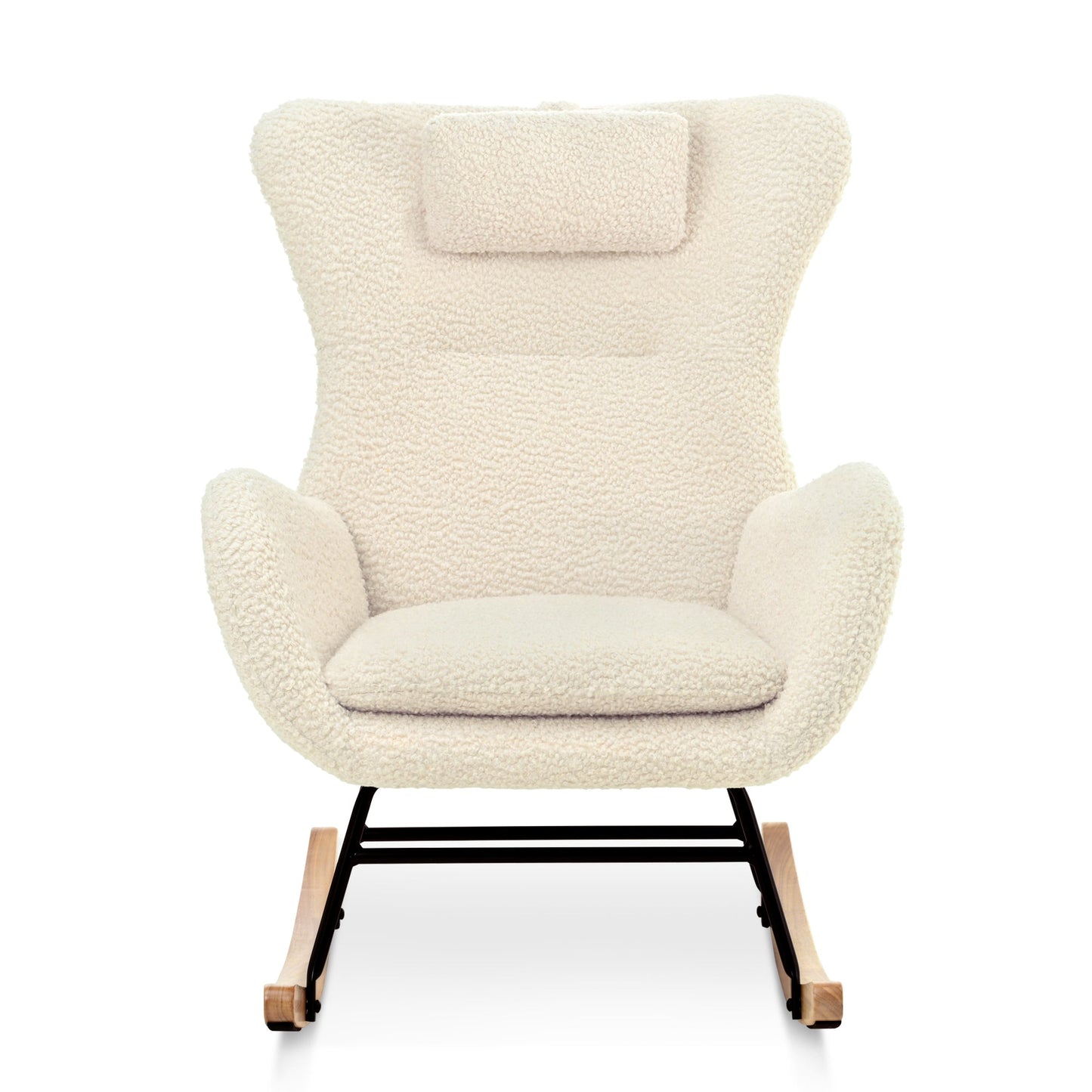 Rocking Chair - with rubber leg and cashmere fabric suitable for living room and bedroom - Korvel