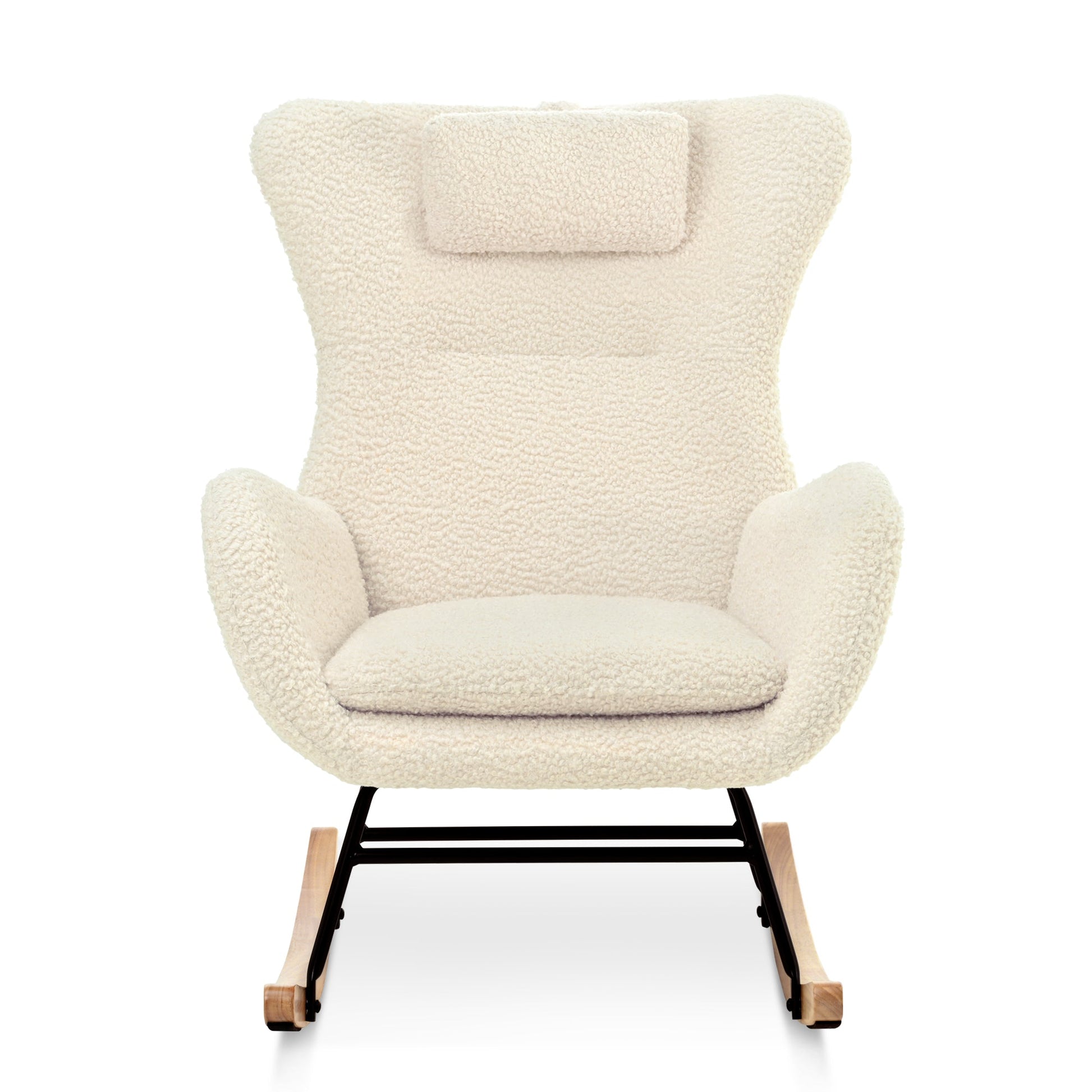 Rocking Chair - with rubber leg and cashmere fabric suitable for living room and bedroom - Korvel