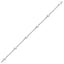 14k White Gold Anklet with Puffed Heart Design