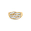 14K Yellow Gold 1.00 Cttw Diamond Cocktail Cluster Ring - Size 7