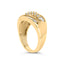 14K Yellow Gold 1.00 Cttw Diamond Cocktail Cluster Ring - Size 7