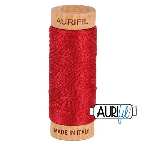 Bobina de algodón Aurifil 80wt 2260 Vino Tinto
