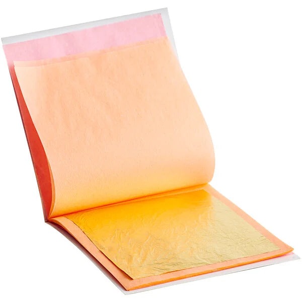 24K Edible Gold Leaf Sheets - 25 Sheets