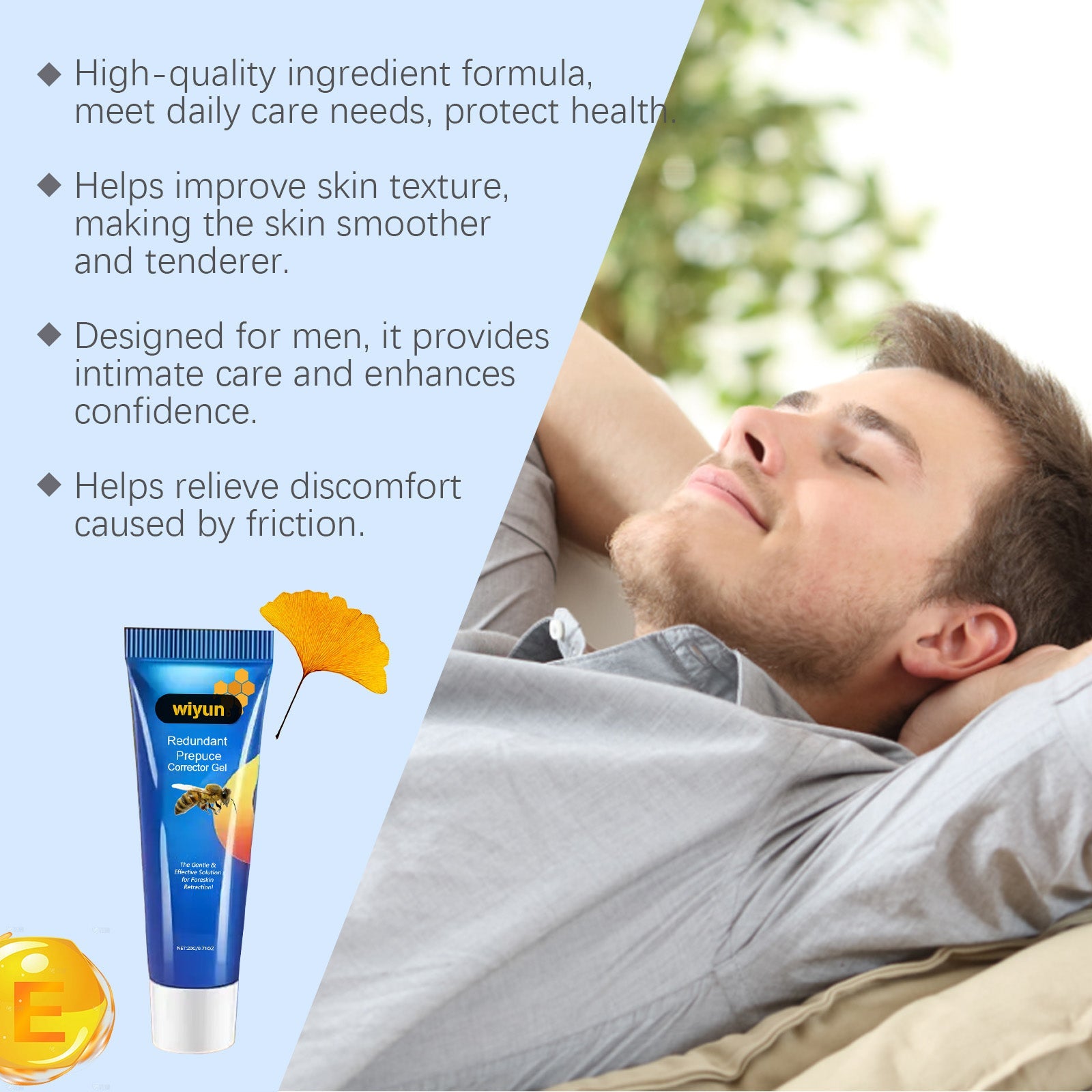 Male Care Gel Relieves Discomfort Refreshing Moisturizing Repair Cleaning Massage Treatment Gel For Adults - Korvel