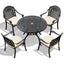 (Cushions In Random Colors)5-Piece Set Of Cast Aluminum Patio Furniture With Cushions - Korvel