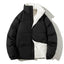 Chaqueta Puffer de Cuello Alto para Parejas con Bolsillos