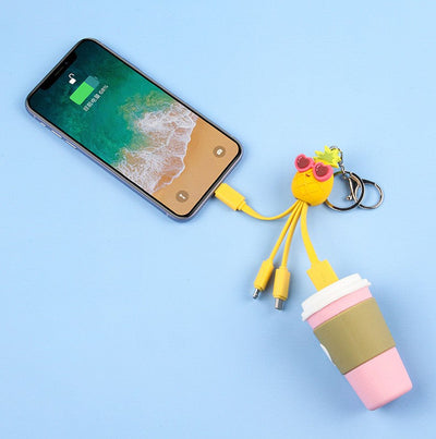 Quirky Peach Blossom Eye USB Charging Cable