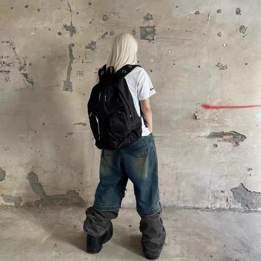Mochila táctica de gran capacidad con múltiples bolsillos de nylon