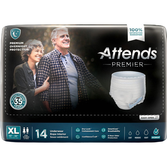 Attends Premier Protección Premium para la Noche Ropa Interior XL 58"-68"