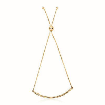 Pulsera Lariat de Cadena de Oro Amarillo de 14k