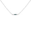 Collier en Barrette en Argent Sterling avec Diamants Bleus et Blancs