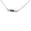 Collier en Barrette en Argent Sterling avec Diamants Bleus et Blancs