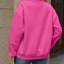 V-Neck Solid Color Casual Sweatshirt