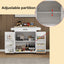 Kitchen island rolling trolley cart with 1 drawer & 2 doors with storage racks & Adjustable Shelves & towel rack - Korvel