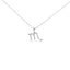 Collar con Colgante de Zodiaco Escorpio en Plata de Ley y Diamantes