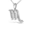 Collar con Colgante de Zodiaco Escorpio en Plata de Ley y Diamantes