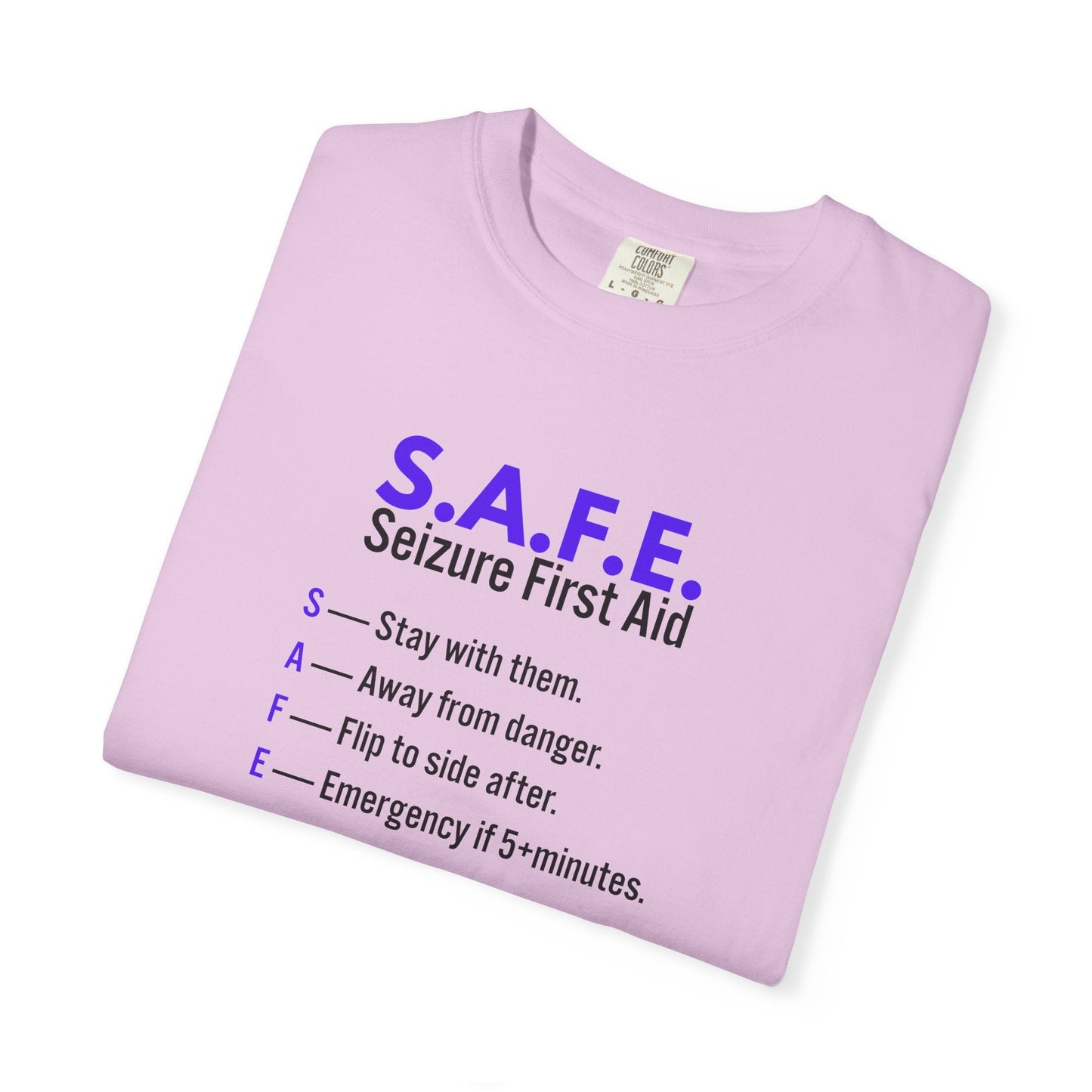 S.A.F.E. Seizure First Aid T-Shirt – Epilepsy Awareness Tee