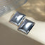 Stainless Steel Rectangular Stud Earrings - Korvel