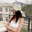 Elegant Big Brim Bow Ribbon Beach Hat for Summer