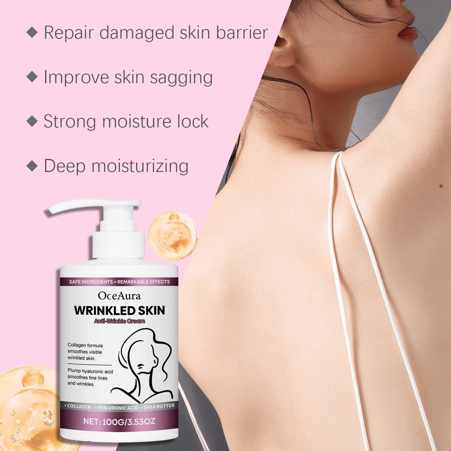 Body Firming Cream Moisturizes Tender Skin With Fresh, Non-Sticky Firming And Light Lines Body Care Cream - Korvel