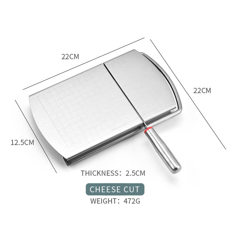 Cheese Cutter Stainless Steel  With Graduated Slicer Household Baking Tool Butter Cheese Divider - Korvel