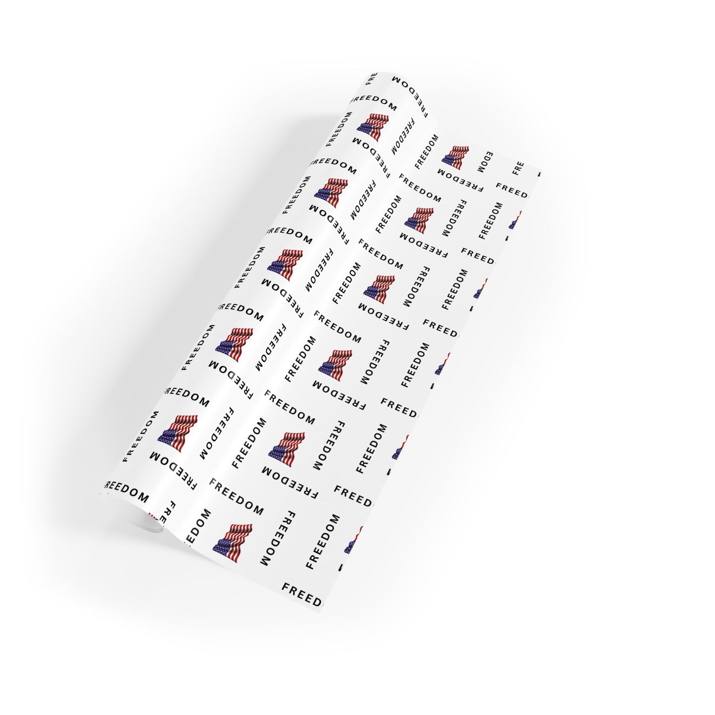 Black & White Freedom Gift Wrap – Patriotic Design