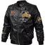 Men's Plus Size Premium Leather Bomber Jacket
