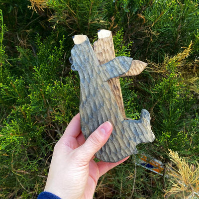 Wooden Brown Bear Door Frame Decoration