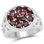 2.34 Carat Genuine Garnet Sterling Silver Engagement Ring