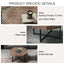 Mesa de café octagonal de madera marrón antigua con patas de metal