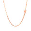 Collier en Chaîne Paperclip Délicat en Or Rose 14K