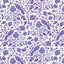 Purple Yolanda Birds and Branches Cotton Fabric