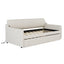 Twin Size Upholstery Daybed with Trundle and USB Charging Design Trundle can be flat or erected Beige - Korvel