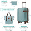 Luggage Sets 3 Piece Carry on Luggage 22x14x9 Airline Approved, Lightweight Hardshell ABS Suitcases with Wheels, 20 inch, Blue - Korvel