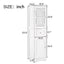 Tall Bathroom Cabinet, Freestanding Storage Cabinet with Drawer and Doors, MDF Board, Acrylic Door, Adjustable Shelf, Grey - Korvel