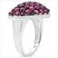 3.53 Carat Genuine Ruby .925 Sterling Silver Engagement Ring