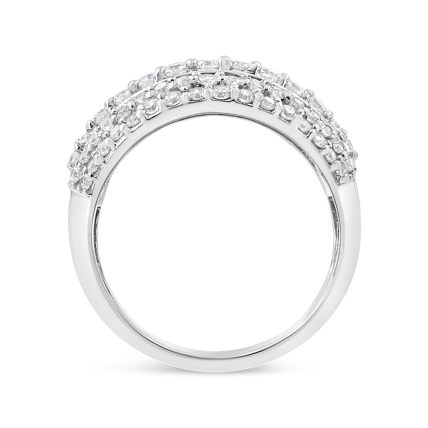Bague en diamant en cluster en argent sterling .925 de 2,00 cttw - Taille 7