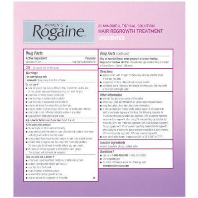 Rogaine for Women Hair Regrowth Treatment - 3 Bottles