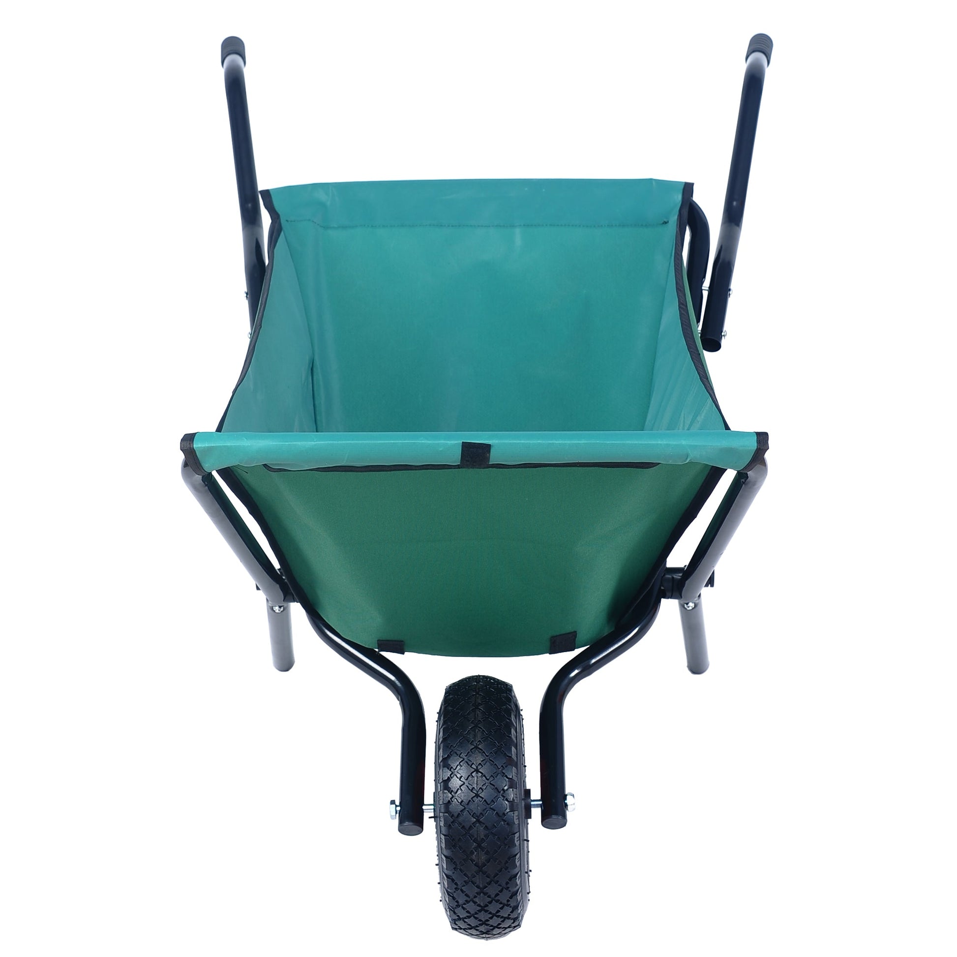 Folding unicycle 176 pounds folding yard unicycle heavy-duty Oxford cloth green lawn bicycle 10 inch inflatable tires - Korvel