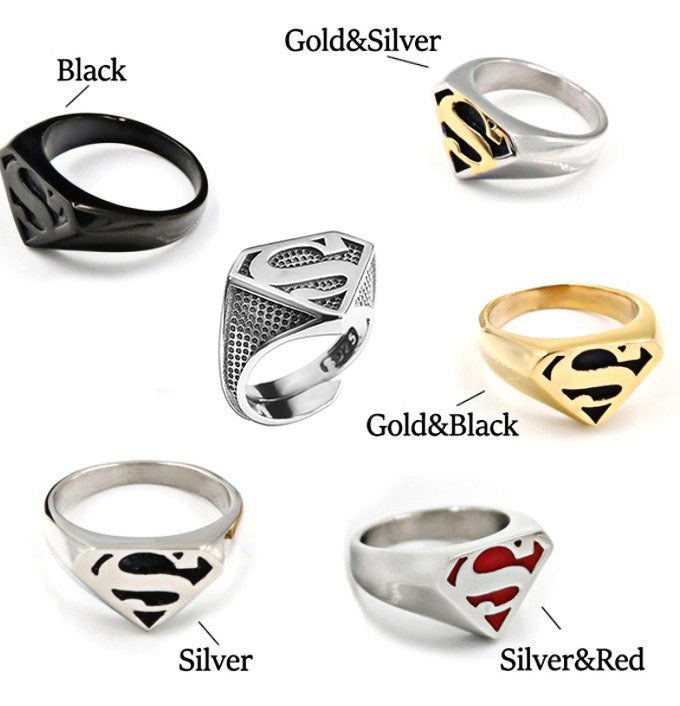 Superman Men's Ring European and American Fashion - Korvel